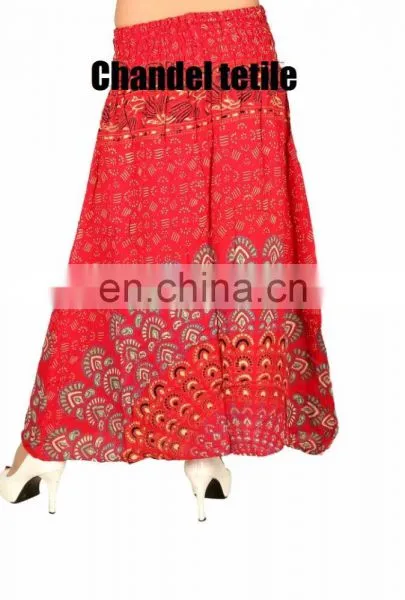 Mandala Printed Skirt and Dress Stretch Waist Ethnic Casual Skirt Bohemian Women Skirt Wrap New Women Skirt Rayon Indian photo-3