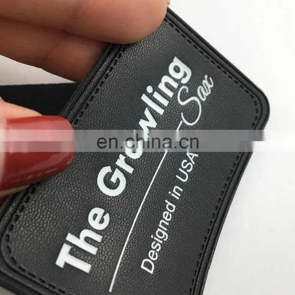 Custom Floral Pattern Knit Beanie Leather Patch photo-4