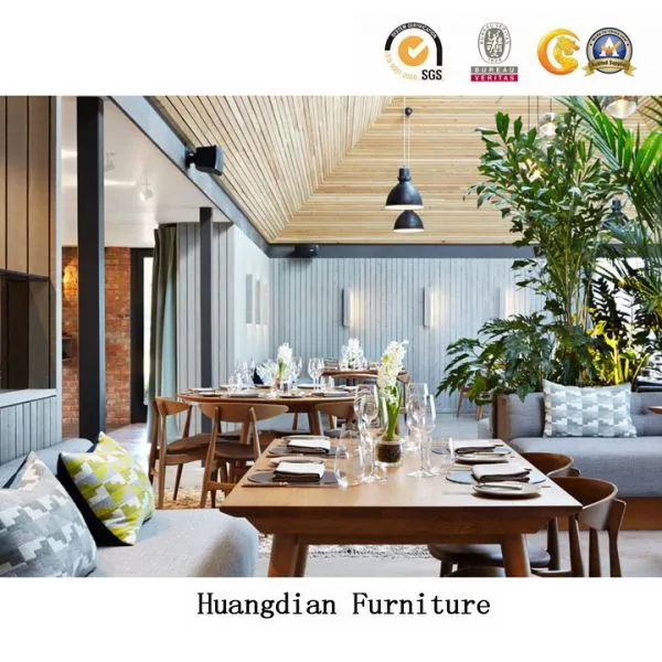 Custom Hotel Wood Restaurant Armrest Chairs Coffee Shop Dining Armchair Set photo-5