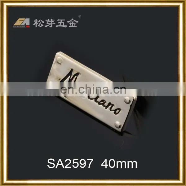 Customized High Quality Engraved Logo Metal Lables for Clothing photo-3