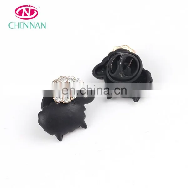 Wholesale All Types of Buttons for Clothing Animal Shape Rhinestone Black photo-2