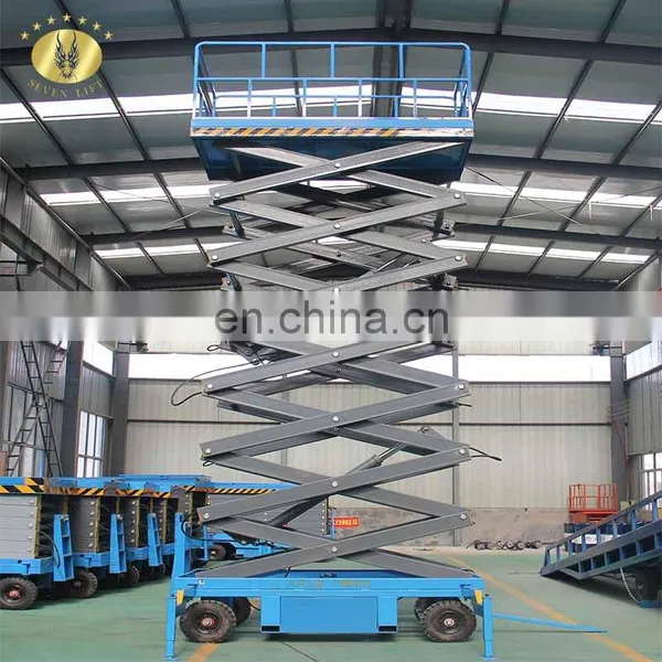 7LSJY Jinan SevenLift Wall Mounted Aerial Hydraulic Upright Towing Scissor Lift Elevator Work Platform photo-6