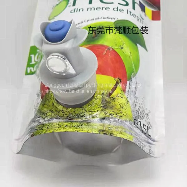 Double Bottom Portable Self-support Plastic Bag Apple Juice Red Wine Vinegar Beverage Butterfly Valve Aluminum Foil Bag