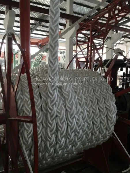 RECOMEN Hot Seller 64mm 8strand 12 Strand Nylon Polyester Rope for Vessel Tugboat photo-2