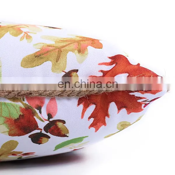 Popular Creative Outdoor Decorative Cushions Leaf and Pumpkin Printed Pillows photo-4