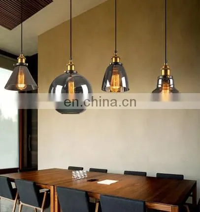 Creative Retro Ceiling Chandelier Lamp for Home Bar Vintage Glass Pendant Light Fixtures photo-6