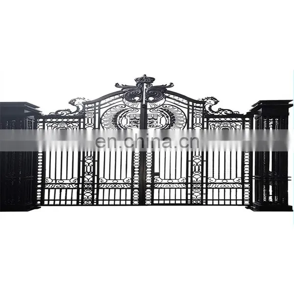 European Style Modern House Gate Designs Front Door Wrought Iron Main Gate for Garden photo-4