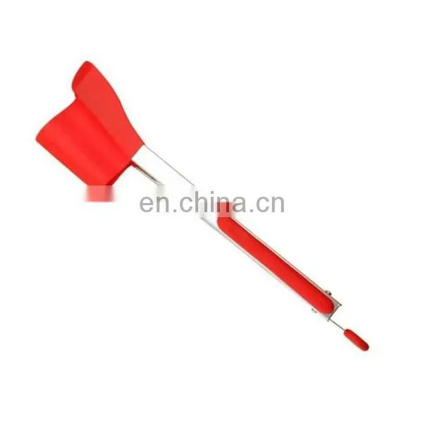New 2 in 1 Food Grade Silicone Spatula Tongs photo-2