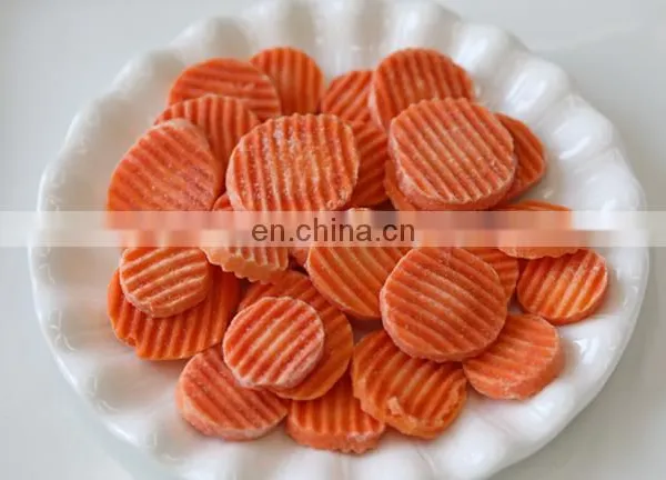 BRC A DIA 30-50mm Crincle Cut Straight Cut Carrot Coin IQF Frozen Slices Carrot From Sinocharm photo-2