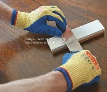 Перчатки против порезов 5 уровня, из плетеной ткани HPPE 13 Gauge, с покрытием из ПУ