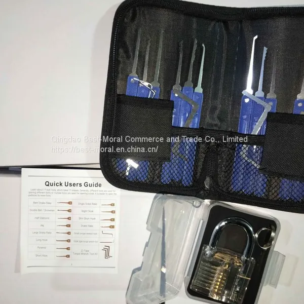Factory Direct Sale 17pcs SUS304 Material Locksmith Lock Pick Tools Lockpicking Set With 2 Padlock photo-4
