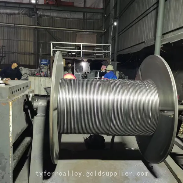 TiFe Cored Wire,Titannium Ferro Alloy Cored Wire for Steel Mill photo-4