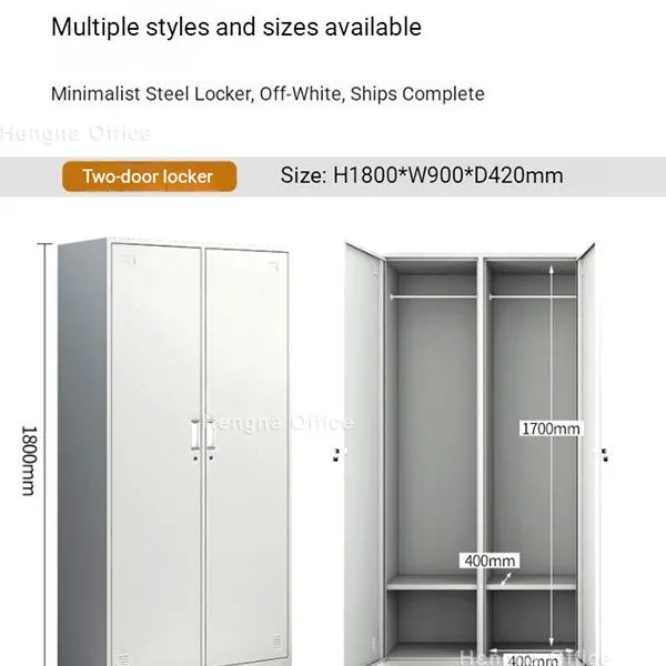 Premium Single Door Metal Staff Locker for London Corporate Cloakroom | 1800mm High Steel Wardrobe with Mirror & Anti-Tilt Design
