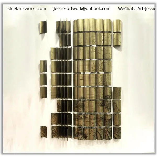 Theater Interior DecorationLuxury Metallic FinishMetal Tree Wall Sculpture photo-4