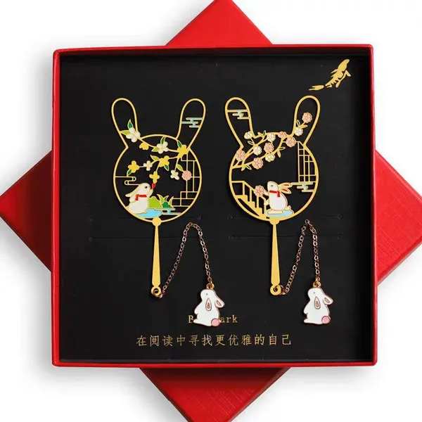 Chinese Seal Stamp Enamel Metal Bookmark Custom Souvenir Book Marker photo-3