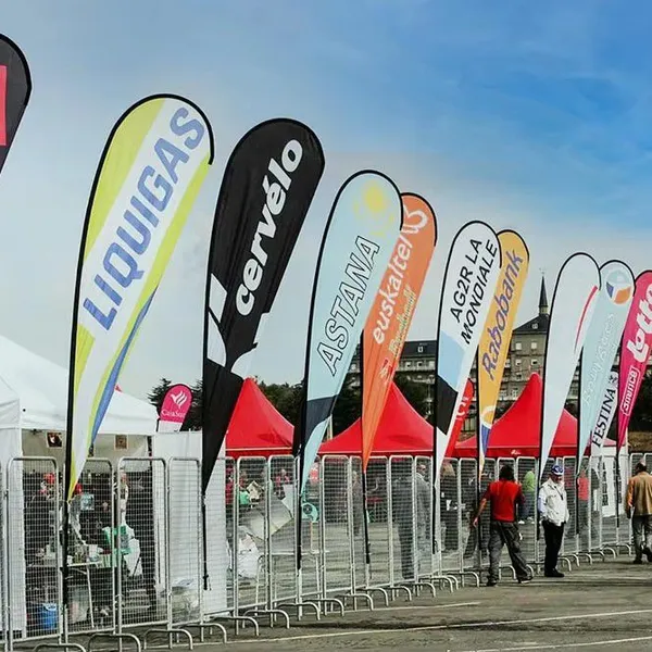 Manufacturer Custom Business Flags Advertising Sports Racing Feather Flag Angled Tear Drop Flag Banners by Signs photo-5
