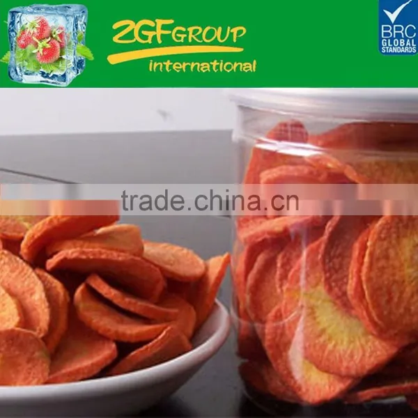 Vacuum Fried(VF) Low Temperature Fried Carrot Chips Healty Snacks Low Fat