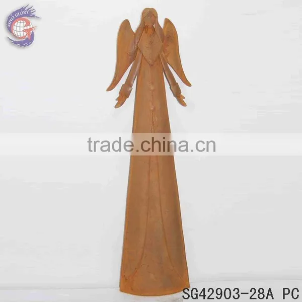 Large Angel Statues With Rusty Metal Guardian Angel Statue photo-4