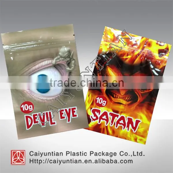 Custom mr Nice Guy Devil Eye Herbal Incense Plastic Packaging Bags photo-3