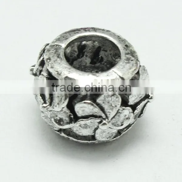 Pdora Jewelry Accessories Hanging Metal Beads, Handmade Zinc Alloy Beads With Large Hole photo-2