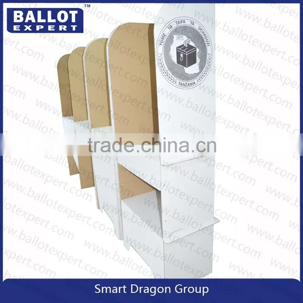 Hot Selling Double Deck Foldable Corrugate Voting Display Booth photo-5