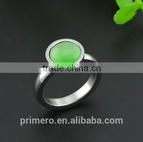 Natural Tiger Eye Stainless Steel Opal Stone Finger Ring Women Ring Bijoux Fashion photo-6