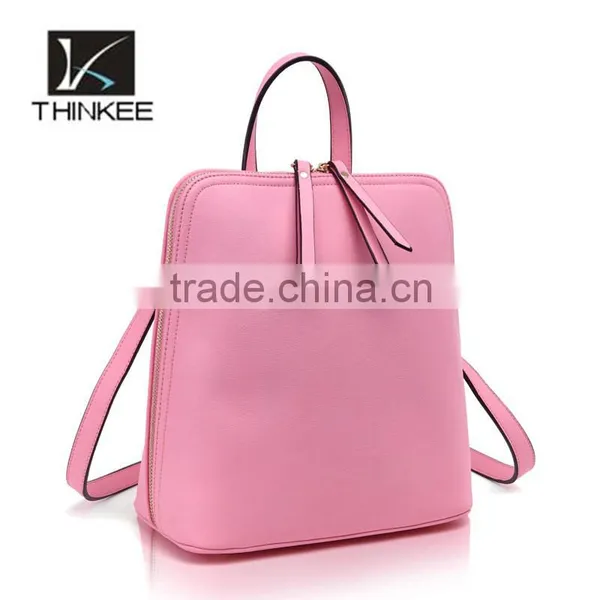 China Suppliers Wholesale Newest Design Colorful Girls Leather Back Pack photo-4