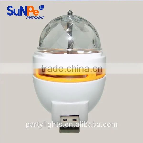 Mini USB Plug Rotating Head LED Stage Light Party Disco Club Holiday Lighting Lamp photo-6