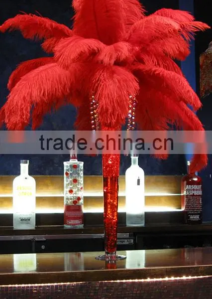 Red Ostrich Feathers for Wedding Decoration photo-3