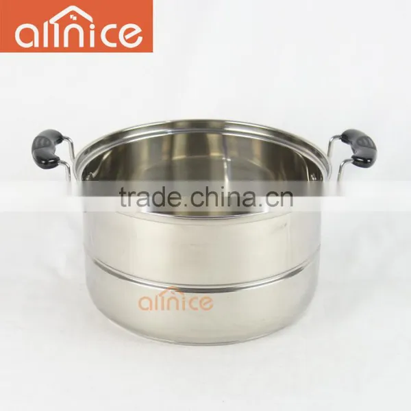 Two Layer Multi-functional Steam Pots Stainless Steel Steamer Pot Tempered Glass Lid & Steel Lid photo-4
