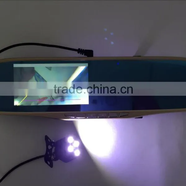 4.3 Inch HD 1080P Automobile Camera Rearview Mirror Car DVR Rearview Mirror Car Recorder,1080p hd Vehicle Black Dvr photo-2