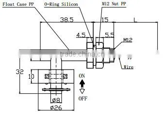 Side Mounted OEM PP Float Ball Water Level Sensor photo-2