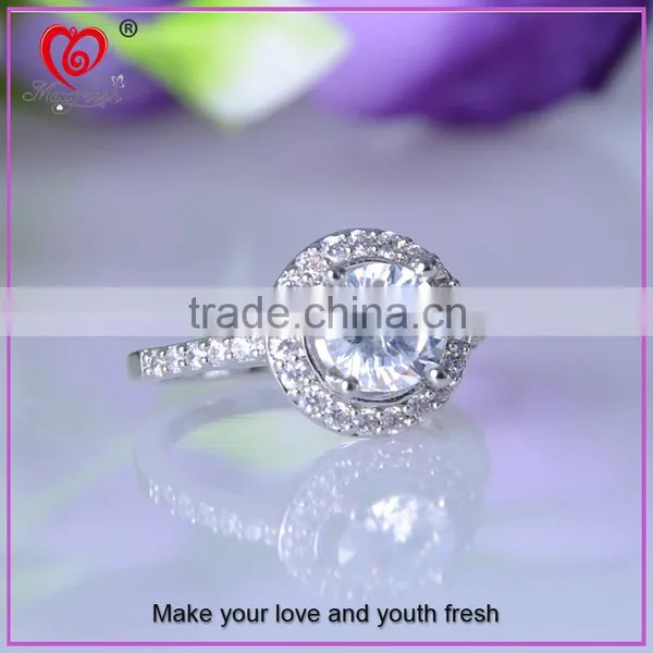 Gold Supplier Maxfresh Wholesale Cheap Silver Diamond Ring Factory Direct Sale Cheap Diamond Ring