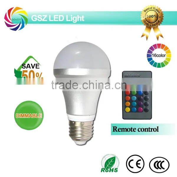 E27 4W Multi Color RGB LED Lights Changeable Color Bulb photo-2