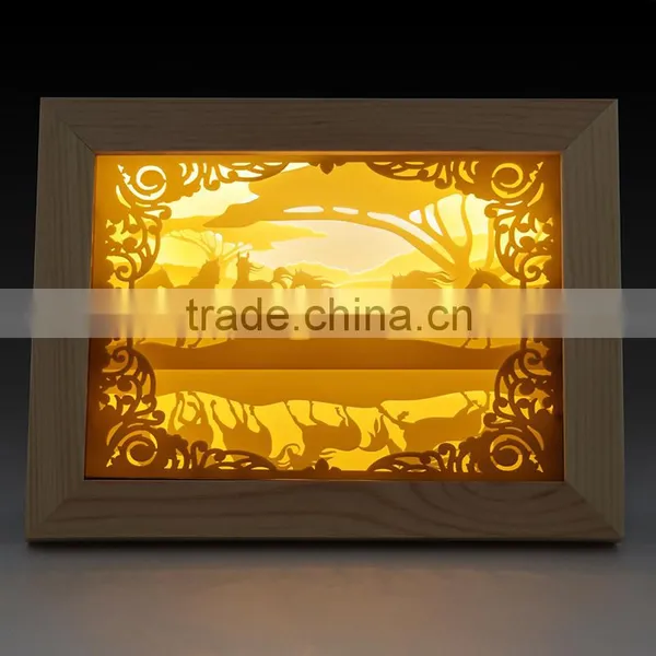 Led Night Ghost Shadow Led Home Indoor Decorative Photo Frame Lamp Light photo-3