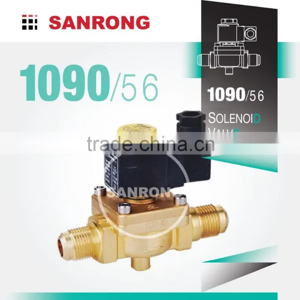1090/5 1090/6 Pilot Solenoid Valve With 5/8 3/4 SAE Flare Connections for Liquid Suction Hot Gas Line of Refrigeration System