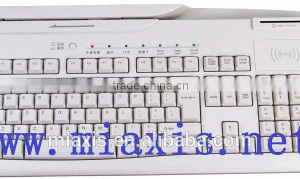 MR-600D Biometric fingerprint mechanical keyboard for bank teller 104 Keys, serial biometric module