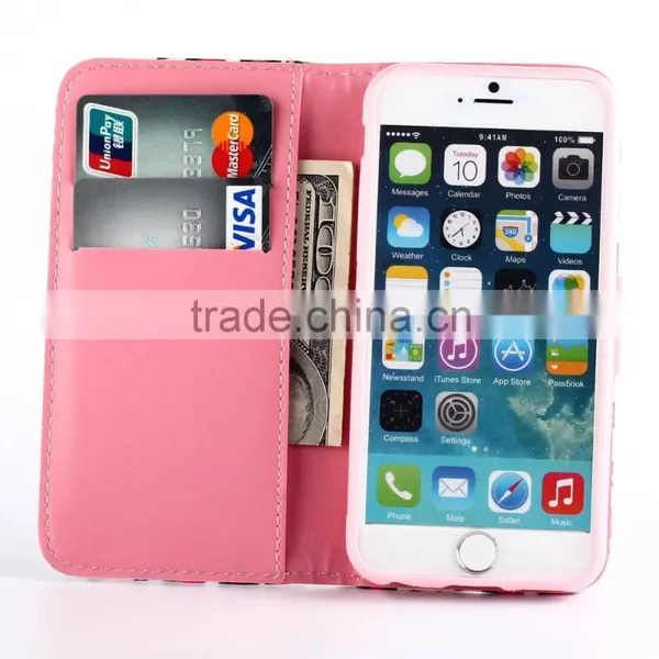 OEM Design Cute Colorful Flip Wallet Leather Cover For IPhone 5 photo-5