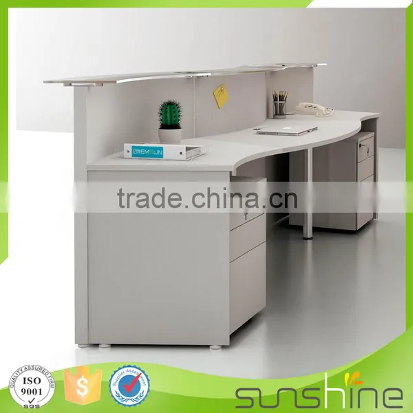 2016 New Design Wave Shape White MDF Spa Reception Desk Dimensions YS-RCT02 photo-4