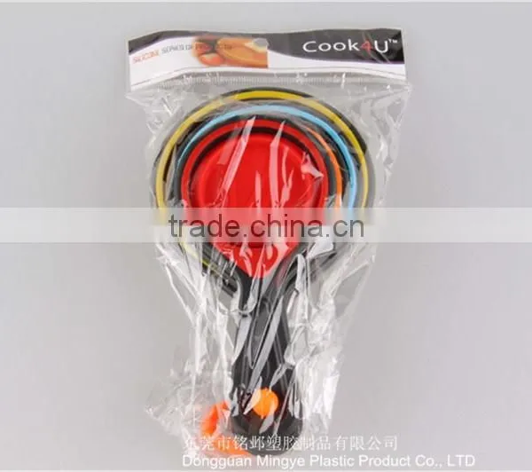 Silicone Measuring Cups 4pcs/set Measuring Spoon Kitchen Tools Measuring Set Tools For Baking Coffee photo-4