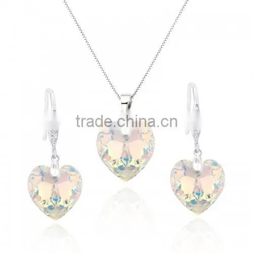 Ocean Of Heart 925 Silver Austria Crystal Jewelry Set photo-3