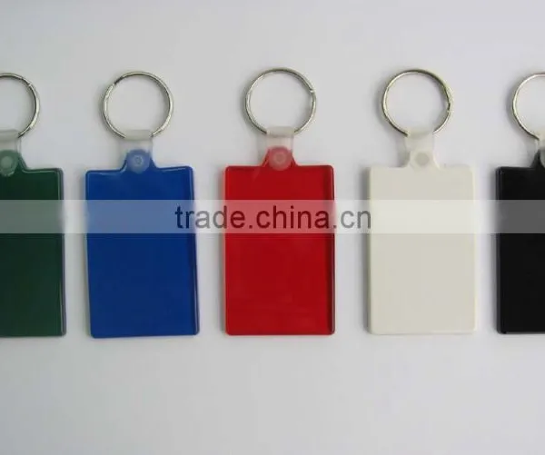 HEYU Plastic Soft Pvc Rectangular Soft Rubber Key Tag With Keychain photo-4