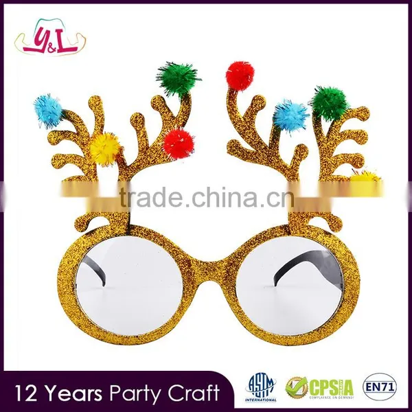 New Years Glasses 2016 Reindeer Christmas Party Premium Quality Rudolph Antlers Glasses