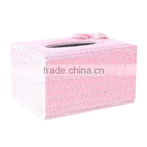 New Year Gift Imitation Crocodile Leather Custom Tissue Paper Box photo-4