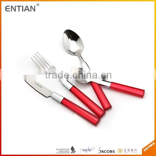 Flatwares Stainless Steel Cutlery, Blue Handle Flatware, Plastic Handle Flatware photo-3