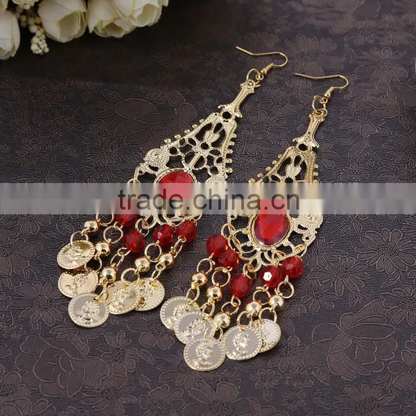 NEW National Wind Retro Earrings Belly Dance Latin Dance Diamond Earrings YIWU Factory Wholesale photo-6