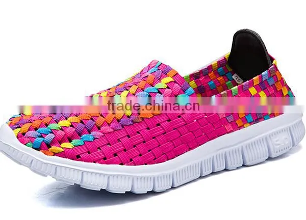 Fashion Woven Elastic Comforable Handmade Shoe Sport Shoe photo-3