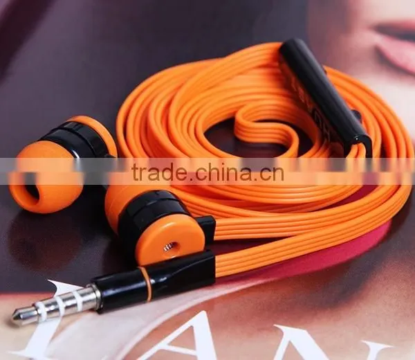 Hot Selling Mobile Phone Earphones Flat Noodle Cable Earphones In-ear Earphones photo-6