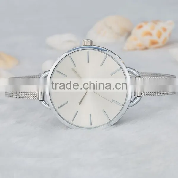 New Models From Doris Watch Pure Silver Mesh Band Big Dial Simple Style Women Bracelet Ladies Watch photo-3
