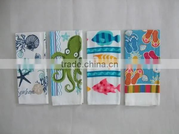 Cotton Printed Kitchen Luxury Towels Sea Style China Supplier China Wholesale photo-2